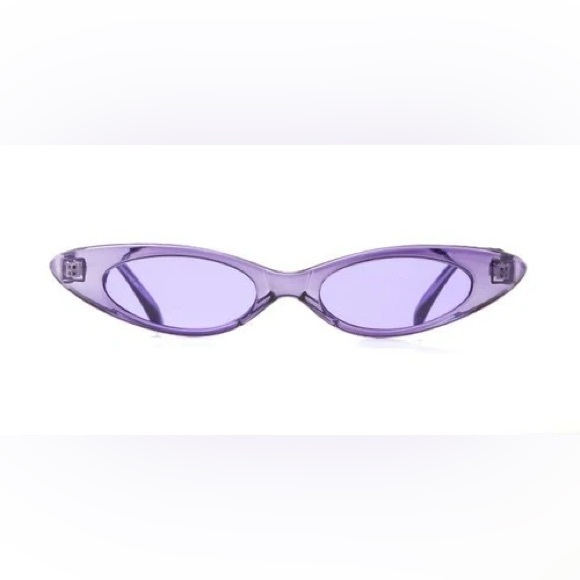 Purple skinny cat eye sunglasses - Picture 2 of 3